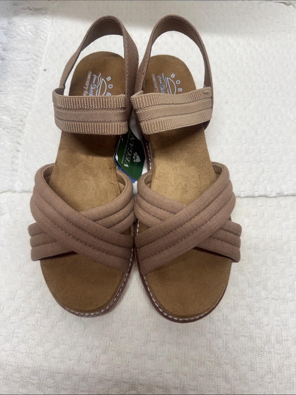 Skechers Women's Brown Crisscross Slingback Sandals